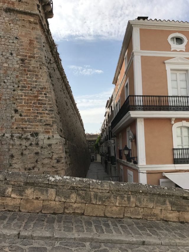 Street Alley Between Castle Wall And House