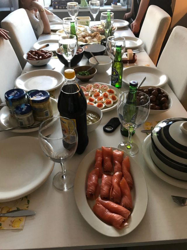 Swedish Easter Dinner Server On A Table