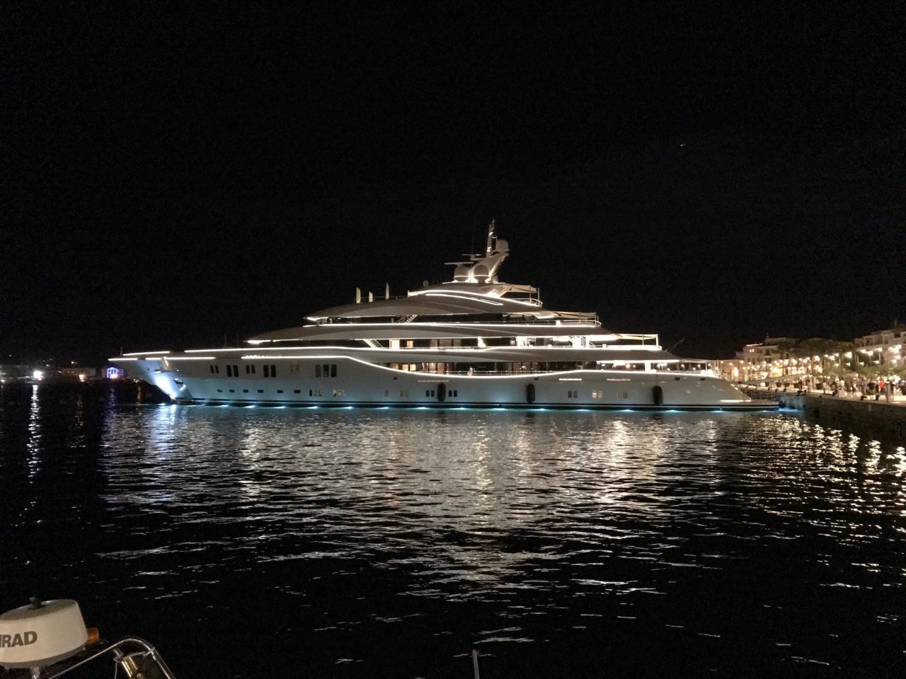 Luxury Yacht In Ibiza Town Harbor