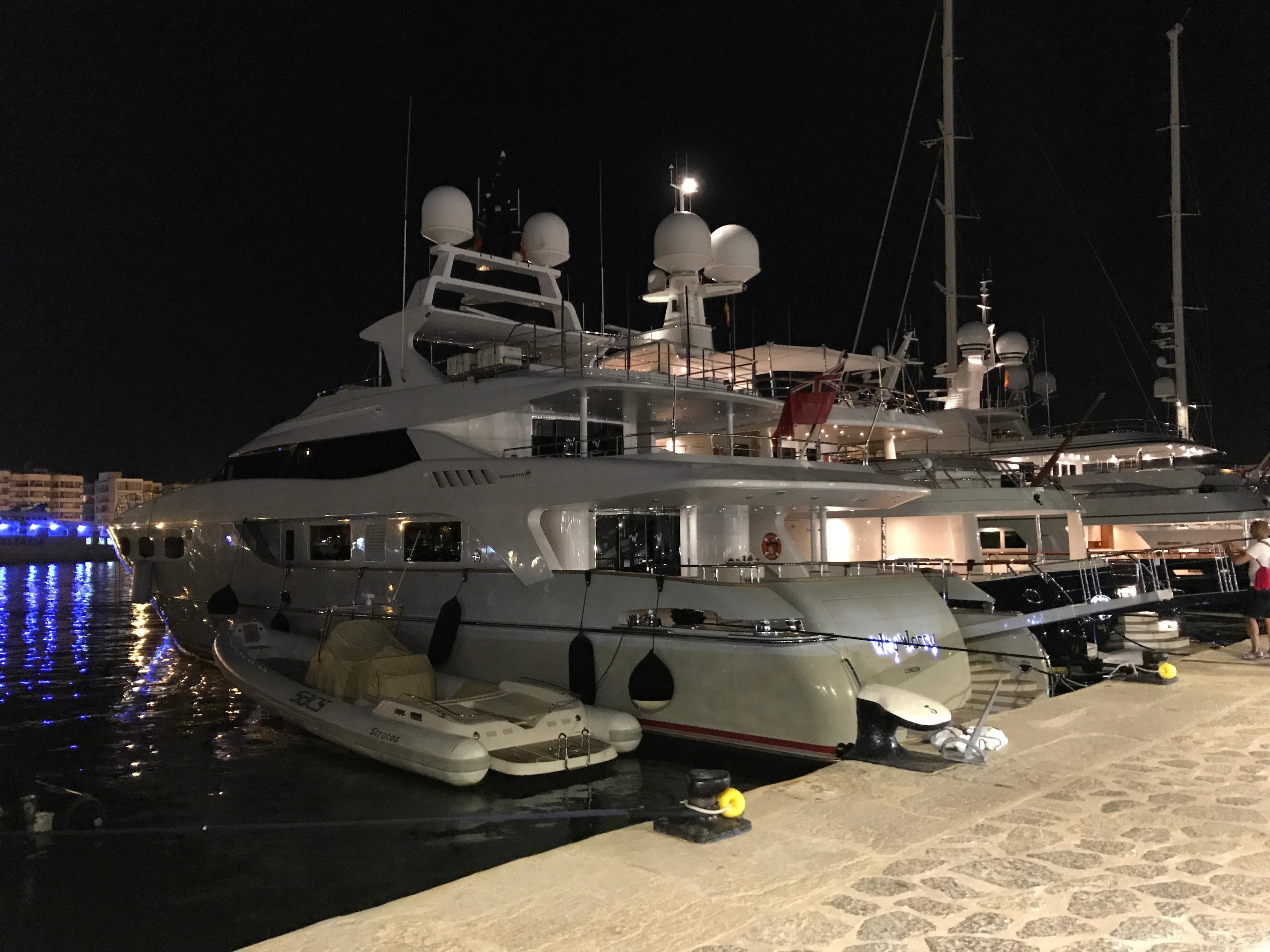 yacht on dock