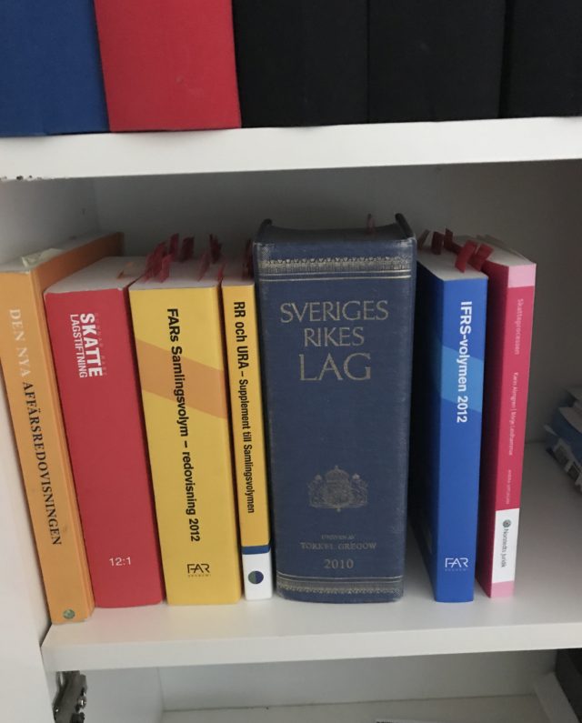 Educational Books On A Bookshelf