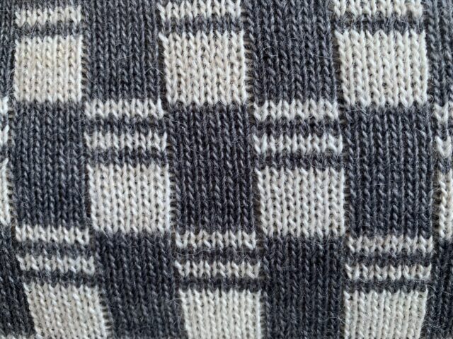 Black And White Square Knitted Texture Pattern