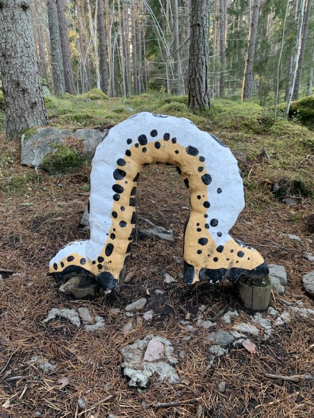 Giant Wooden Caterpillar Worm In The Forest