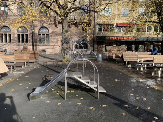 Inner City Aluminium Playground With Park Benches