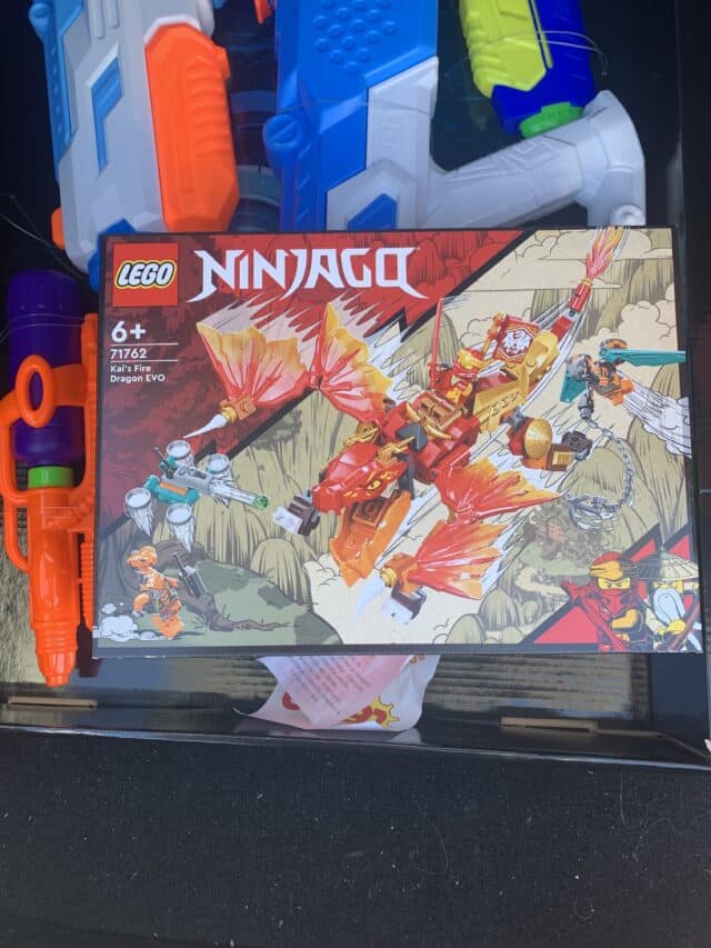 Ninjago Lego Set And Super Soaker Boxes