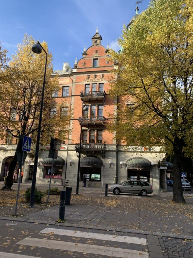 Old Brown Brick House On City Street