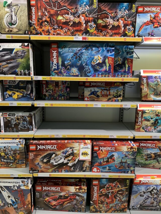 Ninjago Lego Sets In Store Shelves With Price Tags