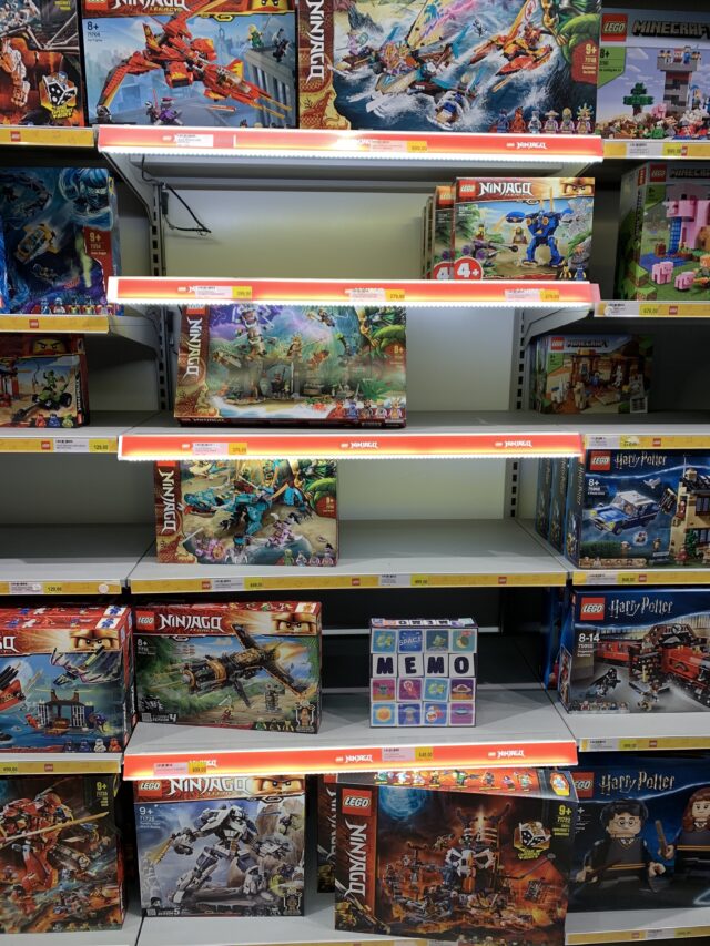 Lego Sets On Shelves With Prices In Store