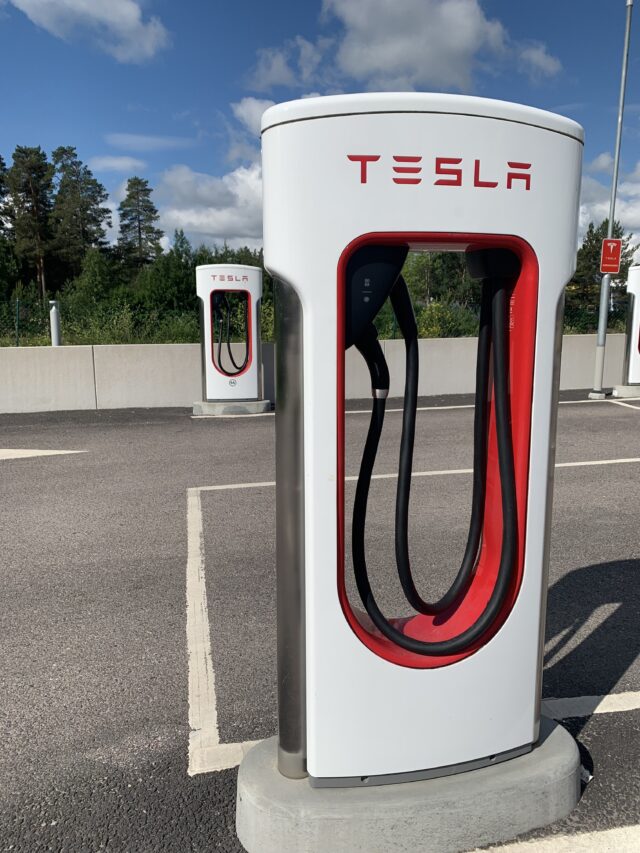 Tesla Supercharger Station Charger Units