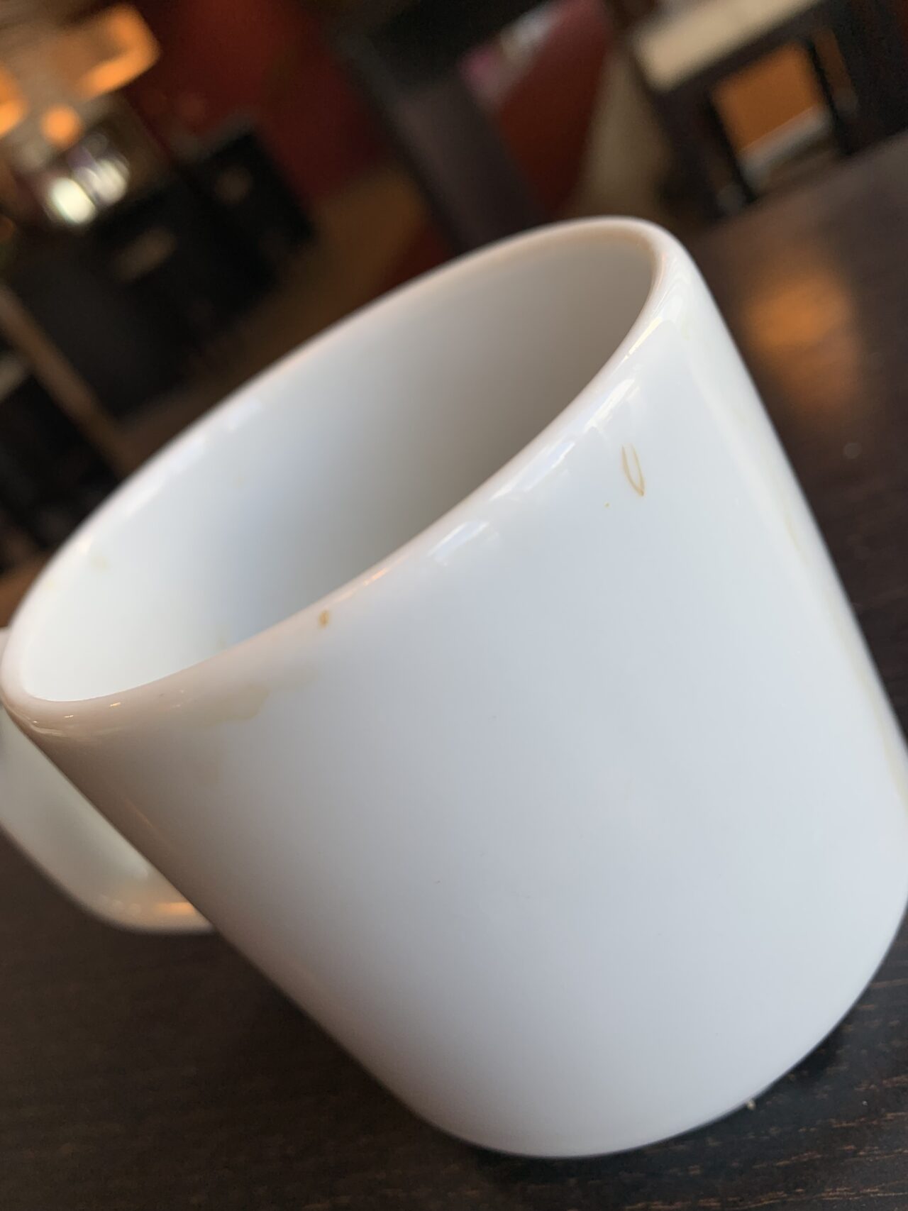 White Empty Cup Of Coffee On A Table