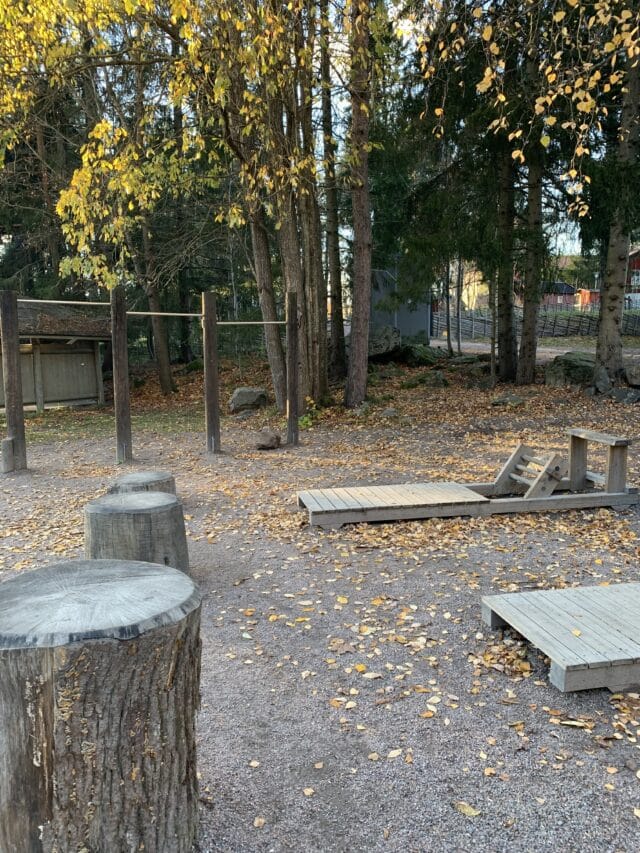 Workout Station With Wood Tools By Exercise Trail