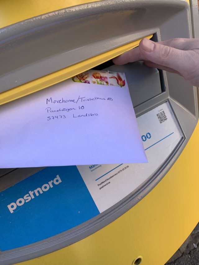 Dropping A Letter In A Postnord Mail Box