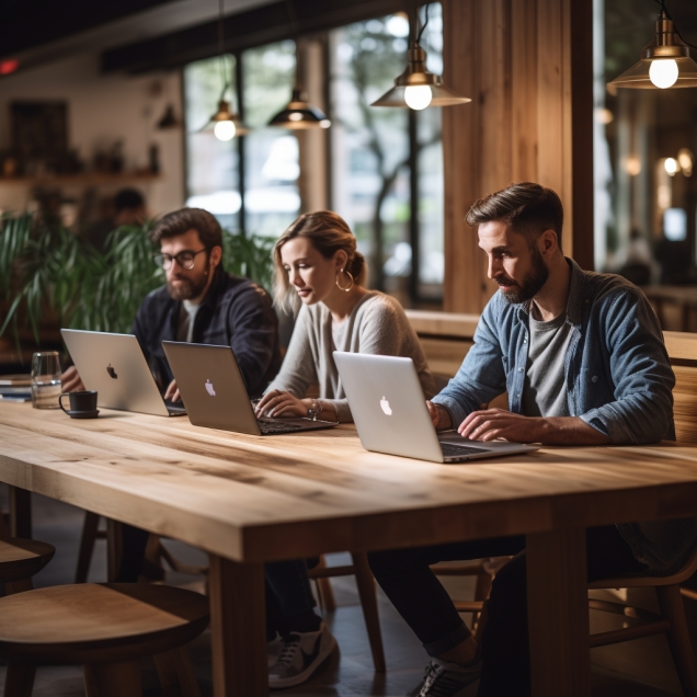 People Working As Ghostwriters Typing on Laptops